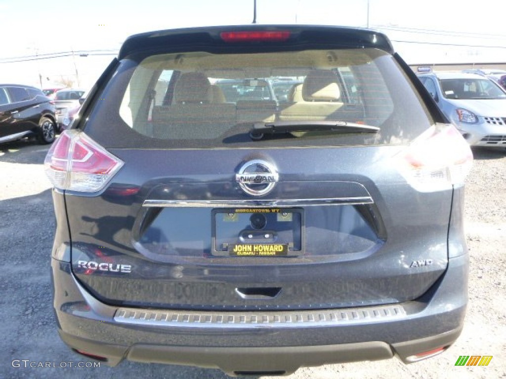 2015 Rogue S AWD - Arctic Blue Metallic / Almond photo #4