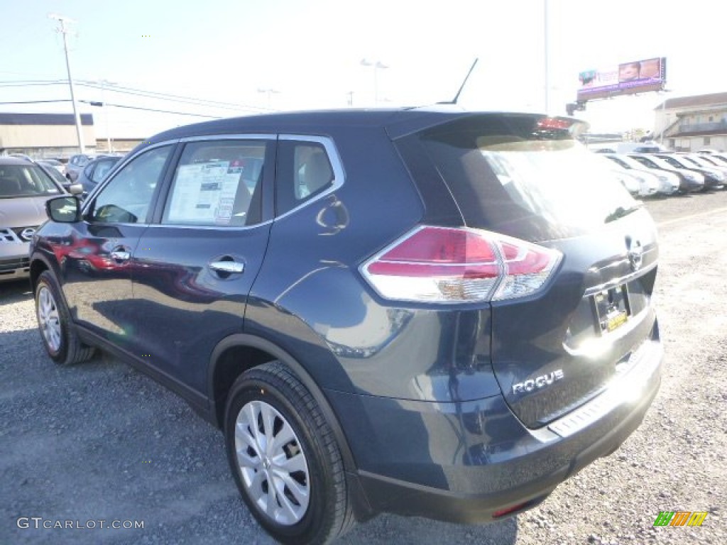 2015 Rogue S AWD - Arctic Blue Metallic / Almond photo #5