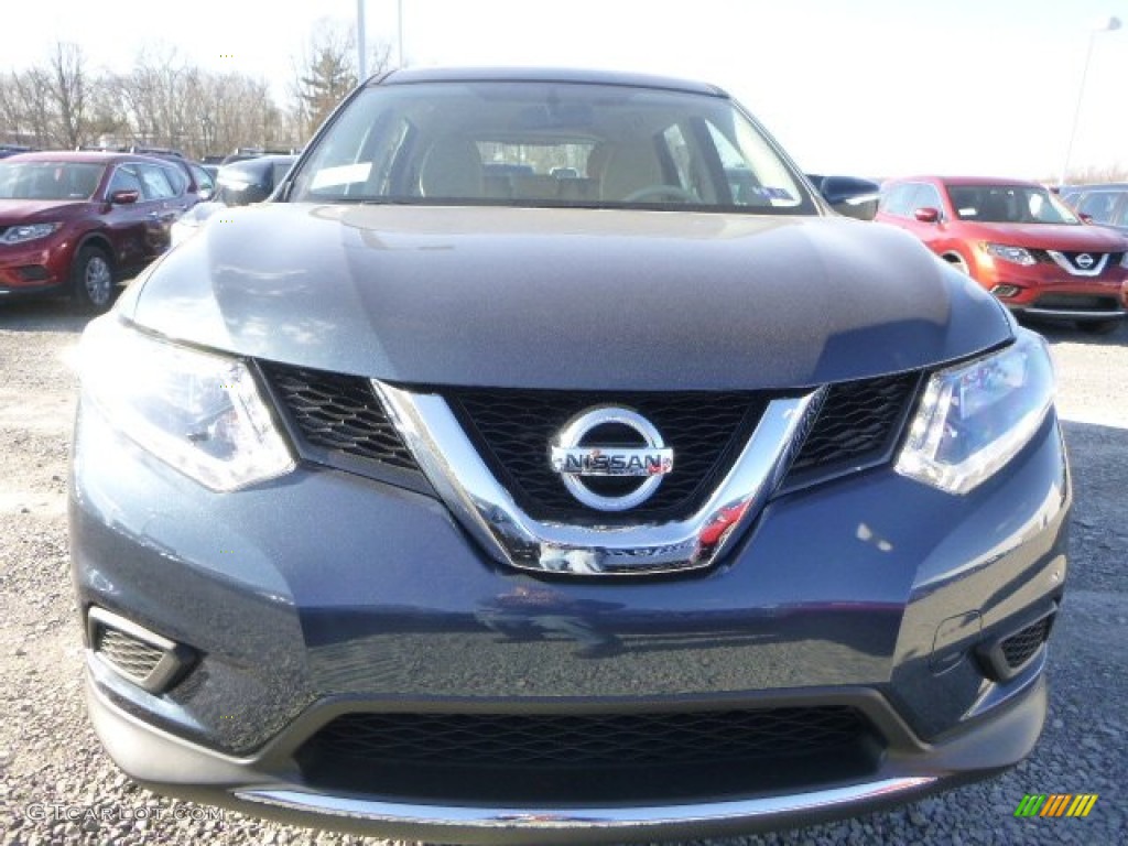 2015 Rogue S AWD - Arctic Blue Metallic / Almond photo #7