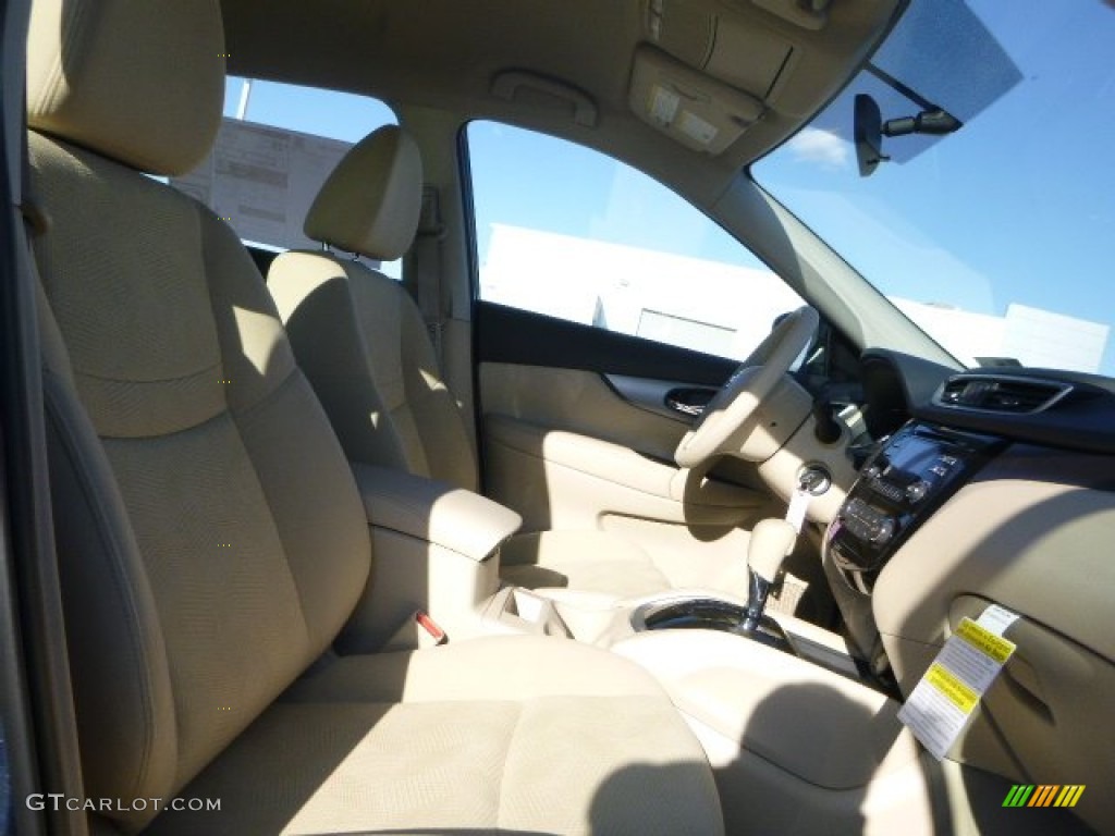 2015 Rogue S AWD - Arctic Blue Metallic / Almond photo #8