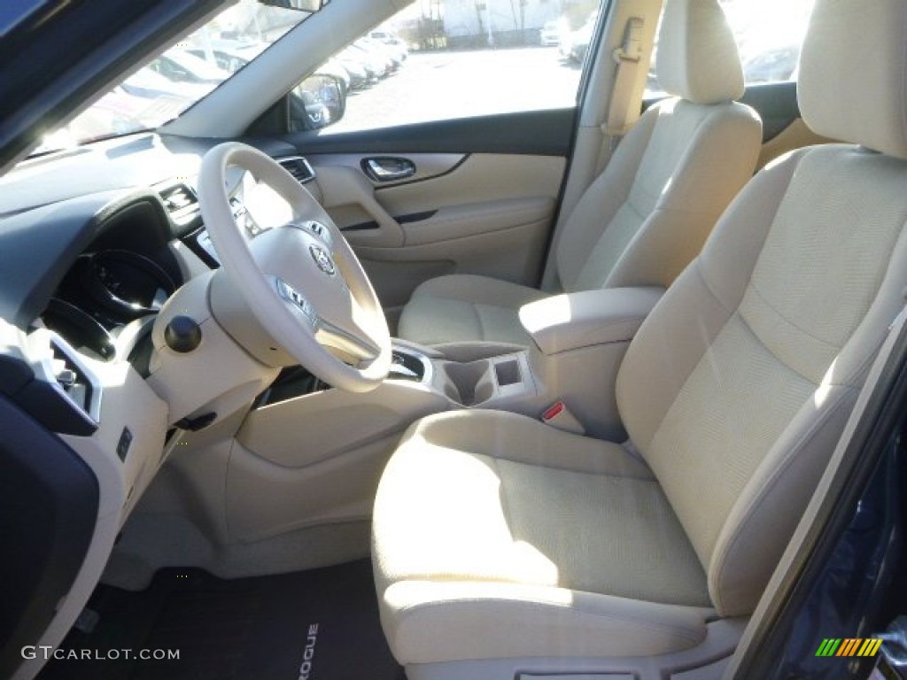 2015 Rogue S AWD - Arctic Blue Metallic / Almond photo #11