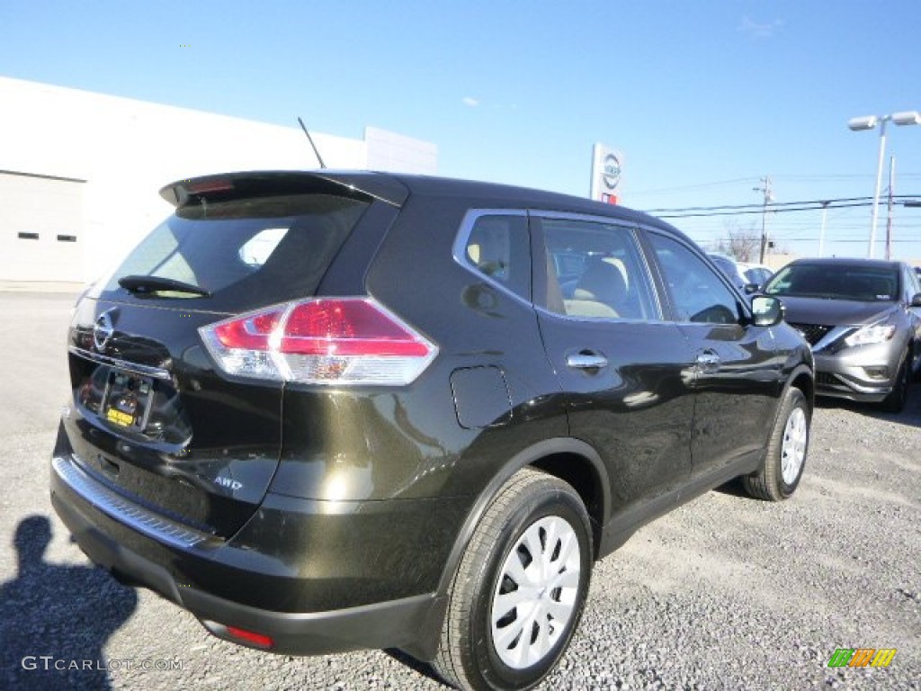 2015 Rogue S AWD - Midnight Jade / Almond photo #3