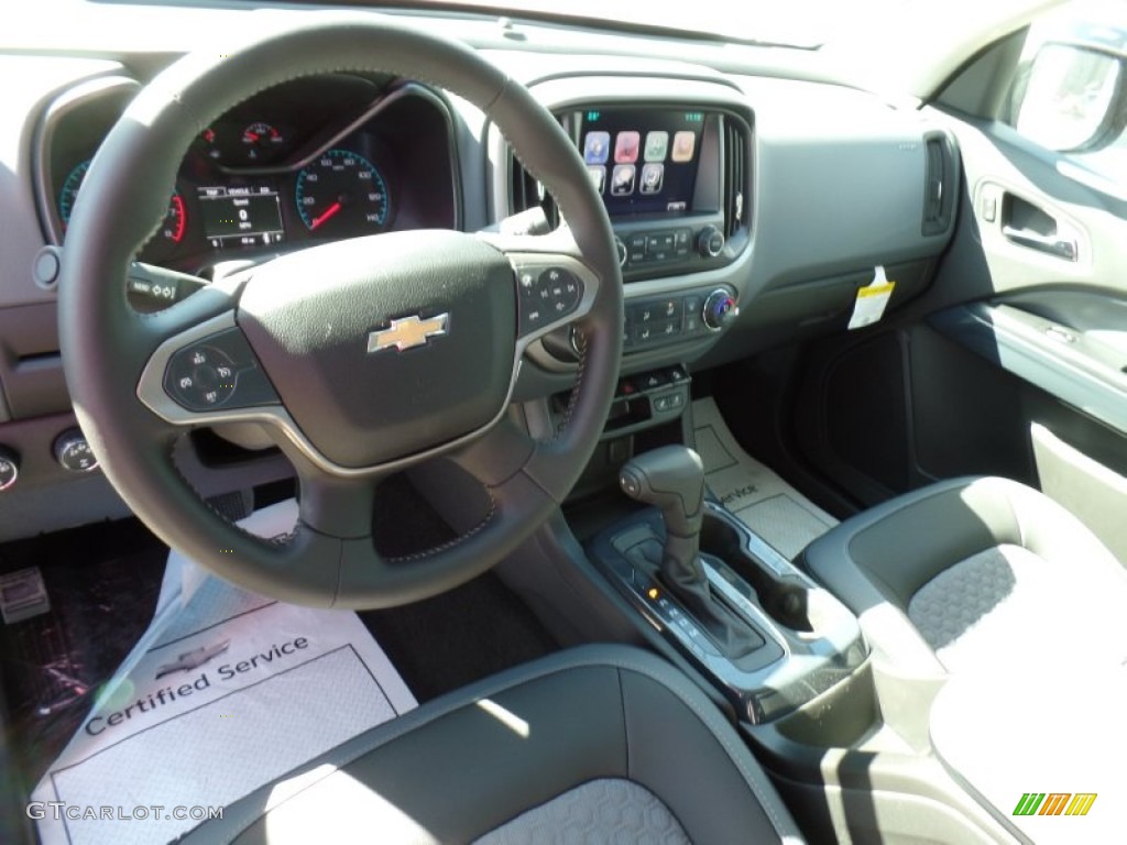 Jet Black Interior 2015 Chevrolet Colorado Z71 Extended Cab 4WD Photo #102357101