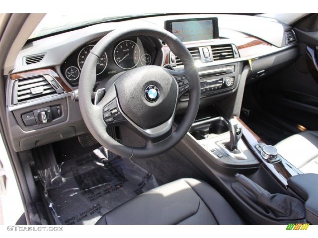 Black Interior 2015 BMW 3 Series 328d xDrive Sports Wagon Photo #102357773