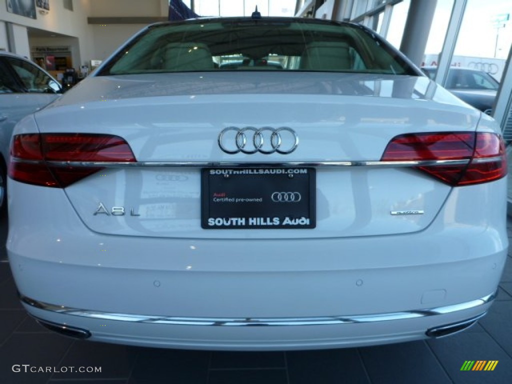 2015 A8 L 3.0T quattro - Ibis White / Velvet Beige photo #3