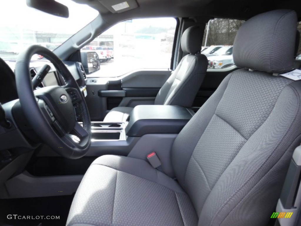Medium Earth Gray Interior 2015 Ford F150 XLT SuperCab 4x4 Photo #102365045