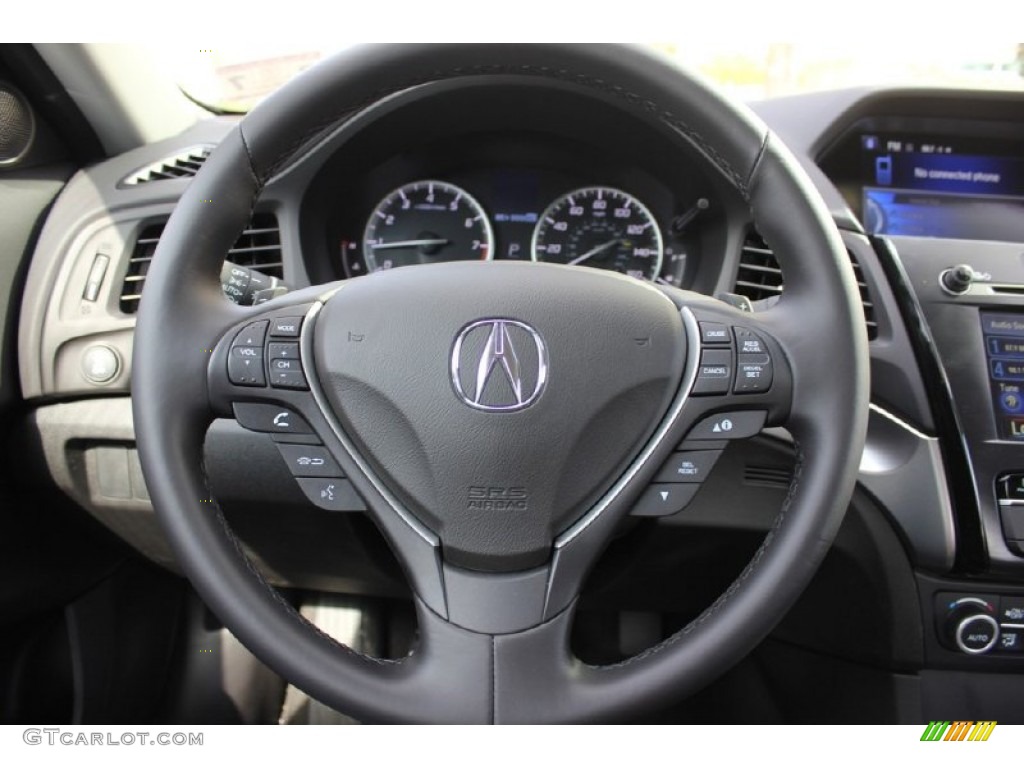 2016 Acura ILX Premium Ebony Steering Wheel Photo #102365525