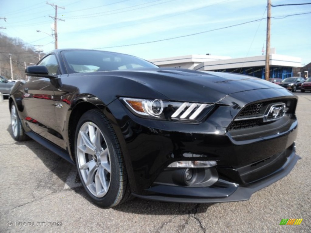 2015 Mustang GT Premium Coupe - Black / 50 Years Raven Black photo #2