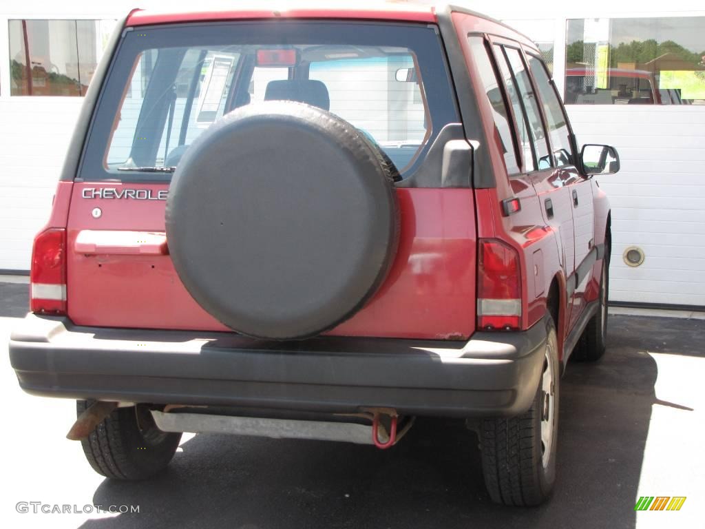 1998 Tracker Hard Top 4x4 - Sunset Red Metallic / Charcoal photo #3