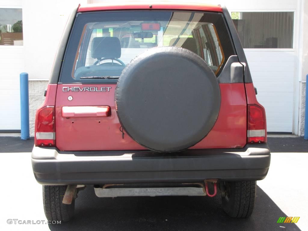 1998 Tracker Hard Top 4x4 - Sunset Red Metallic / Charcoal photo #4