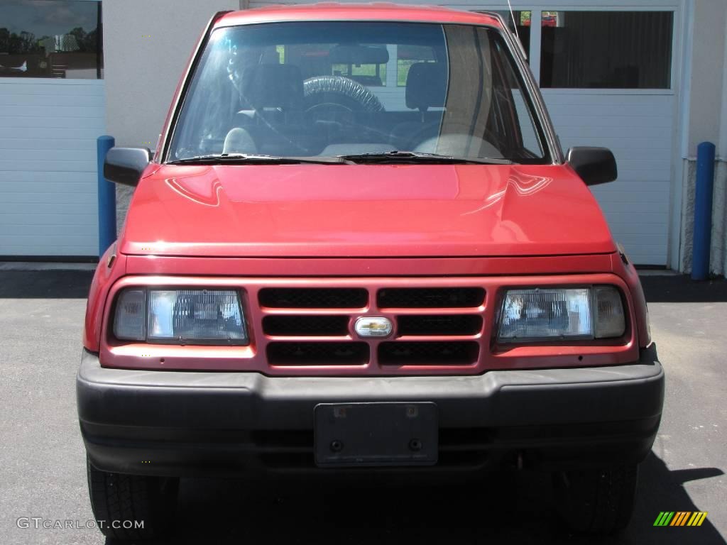 1998 Tracker Hard Top 4x4 - Sunset Red Metallic / Charcoal photo #5