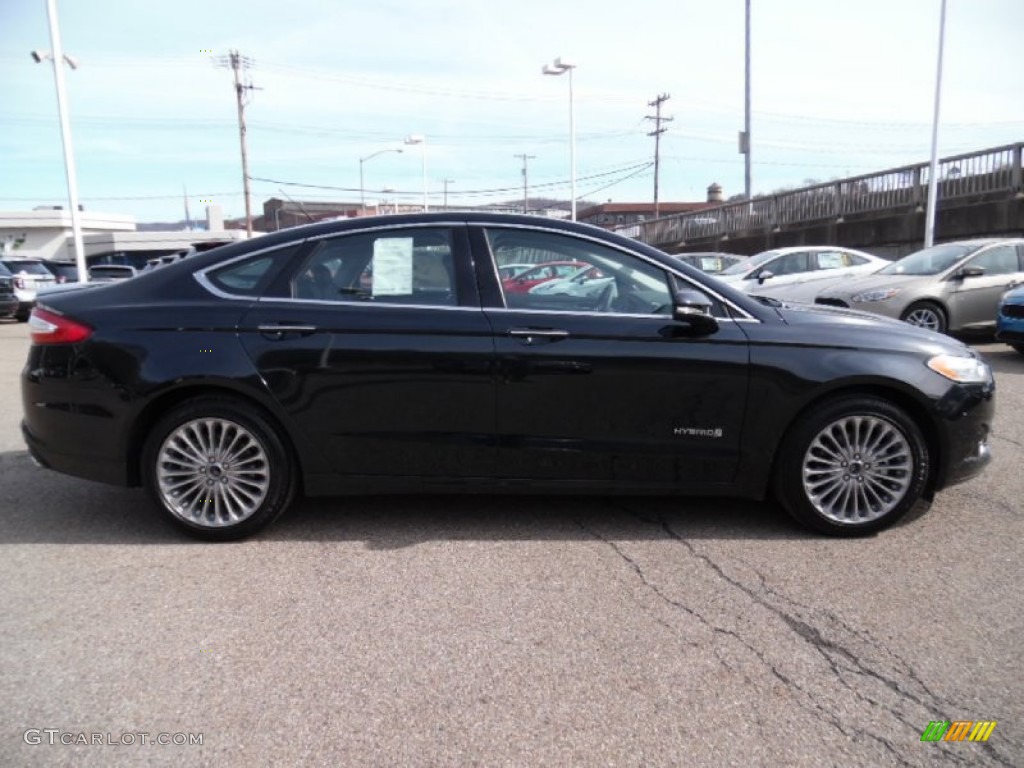 2014 Fusion Hybrid Titanium - Dark Side / Charcoal Black photo #1