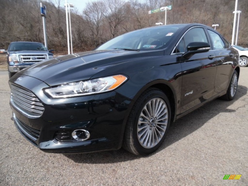 2014 Fusion Hybrid Titanium - Dark Side / Charcoal Black photo #4