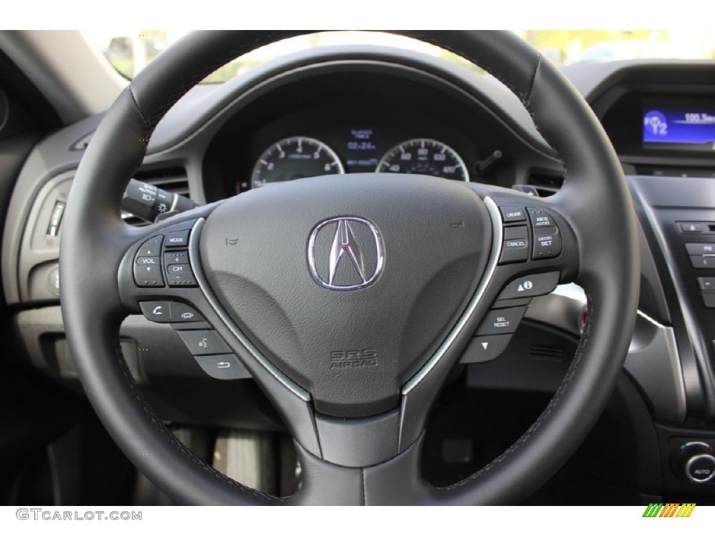2016 Acura ILX Standard ILX Model Ebony Steering Wheel Photo #102369560