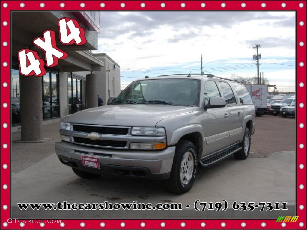 2004 Suburban 1500 LT 4x4 - Silver Birch Metallic / Gray/Dark Charcoal photo #1