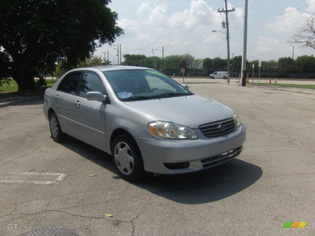 2004 Corolla CE - Lunar Mist Silver Metallic / Light Gray photo #6