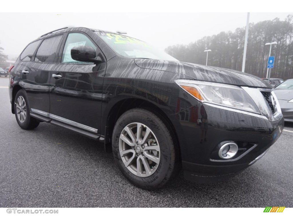 Magnetic Black 2015 Nissan Pathfinder SL Exterior Photo #102380711