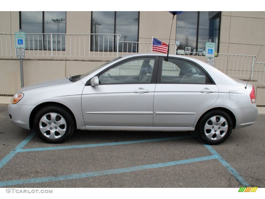 2008 Spectra EX Sedan - Silver / Gray photo #8