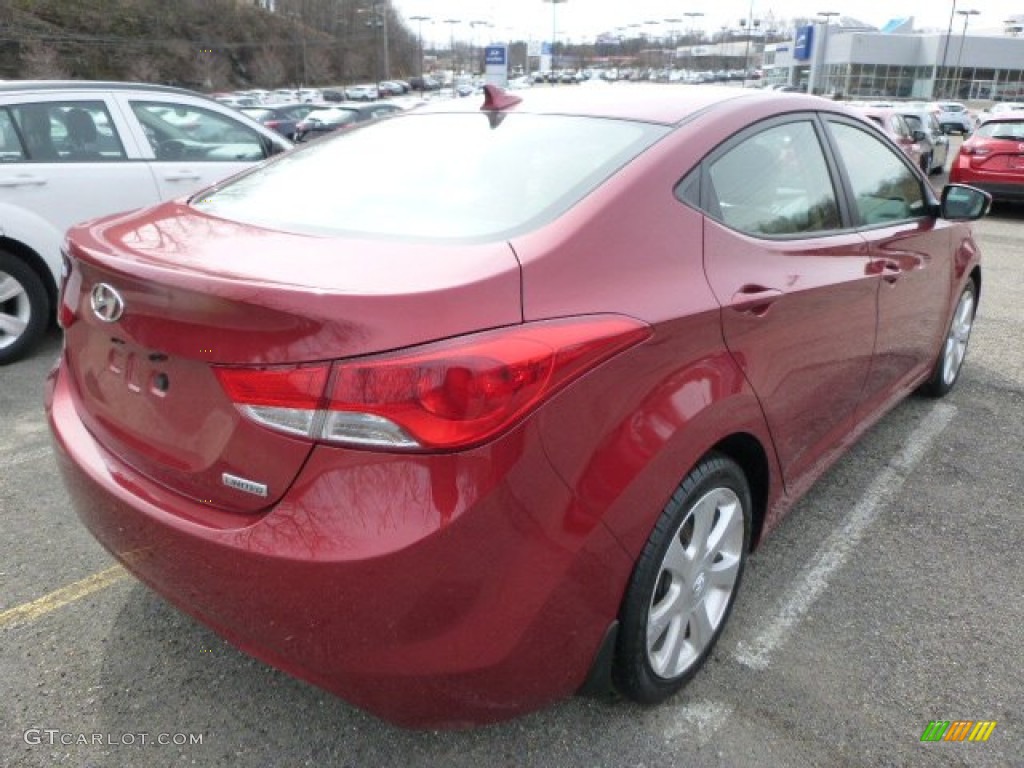 2013 Elantra Limited - Sparkling Ruby / Beige photo #2