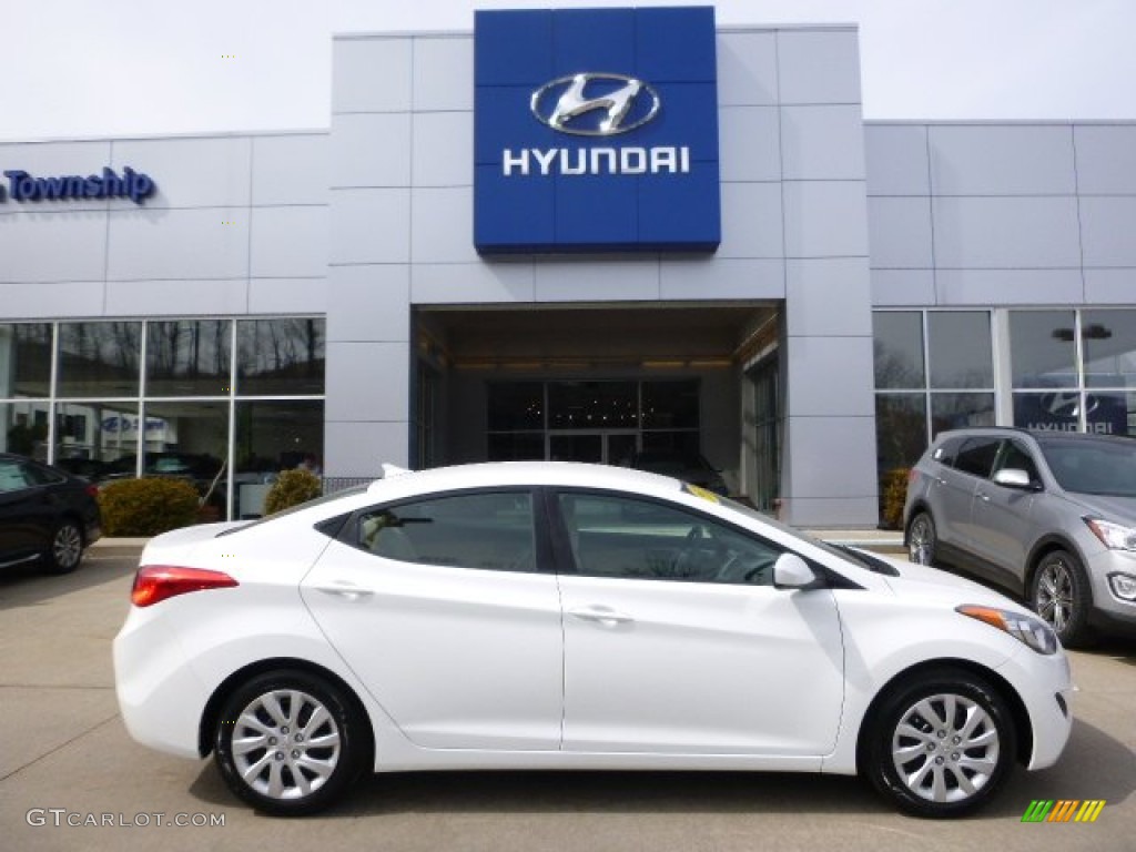 2012 Elantra GLS - Shimmering White / Beige photo #1