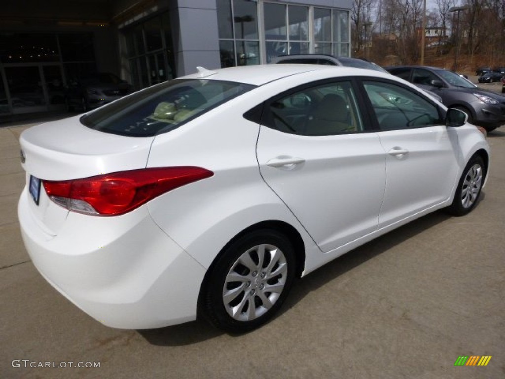 2012 Elantra GLS - Shimmering White / Beige photo #2