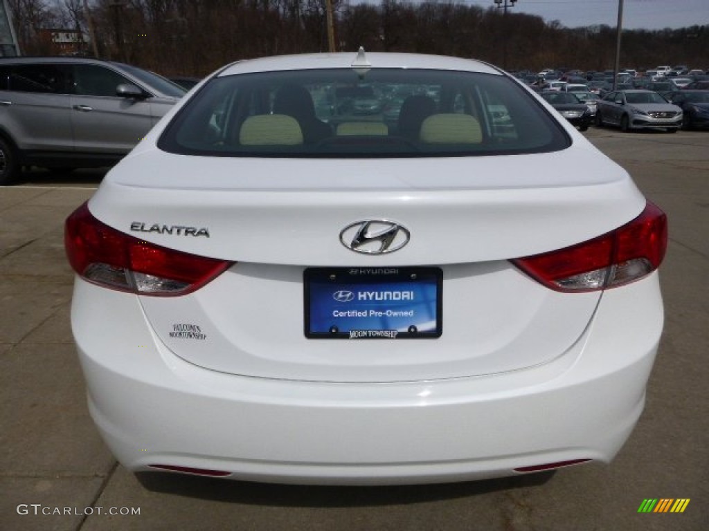 2012 Elantra GLS - Shimmering White / Beige photo #3