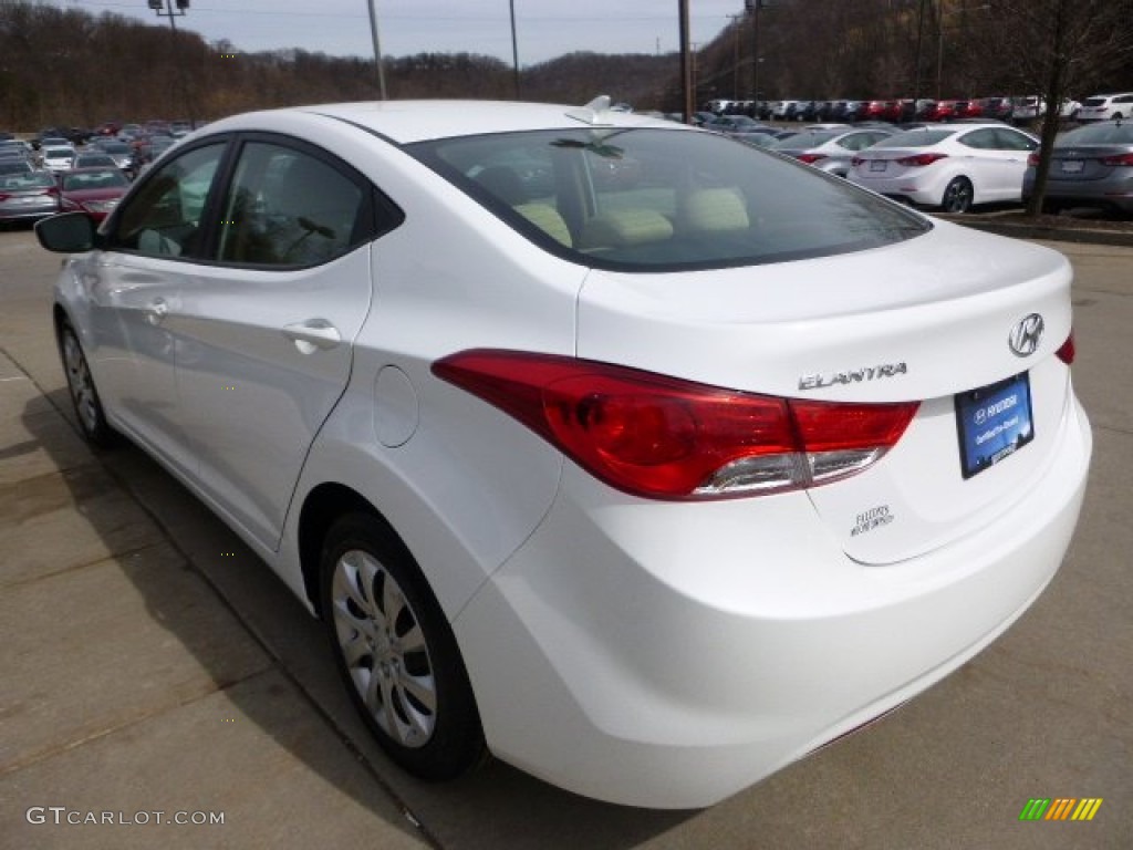 2012 Elantra GLS - Shimmering White / Beige photo #4