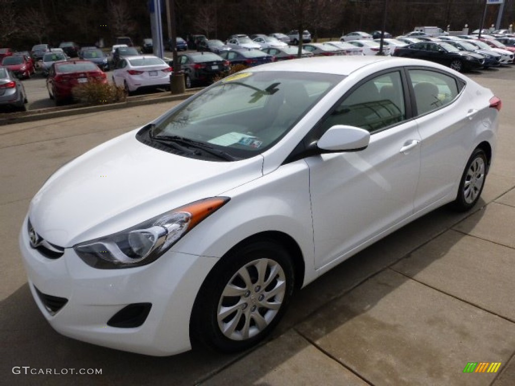 2012 Elantra GLS - Shimmering White / Beige photo #6