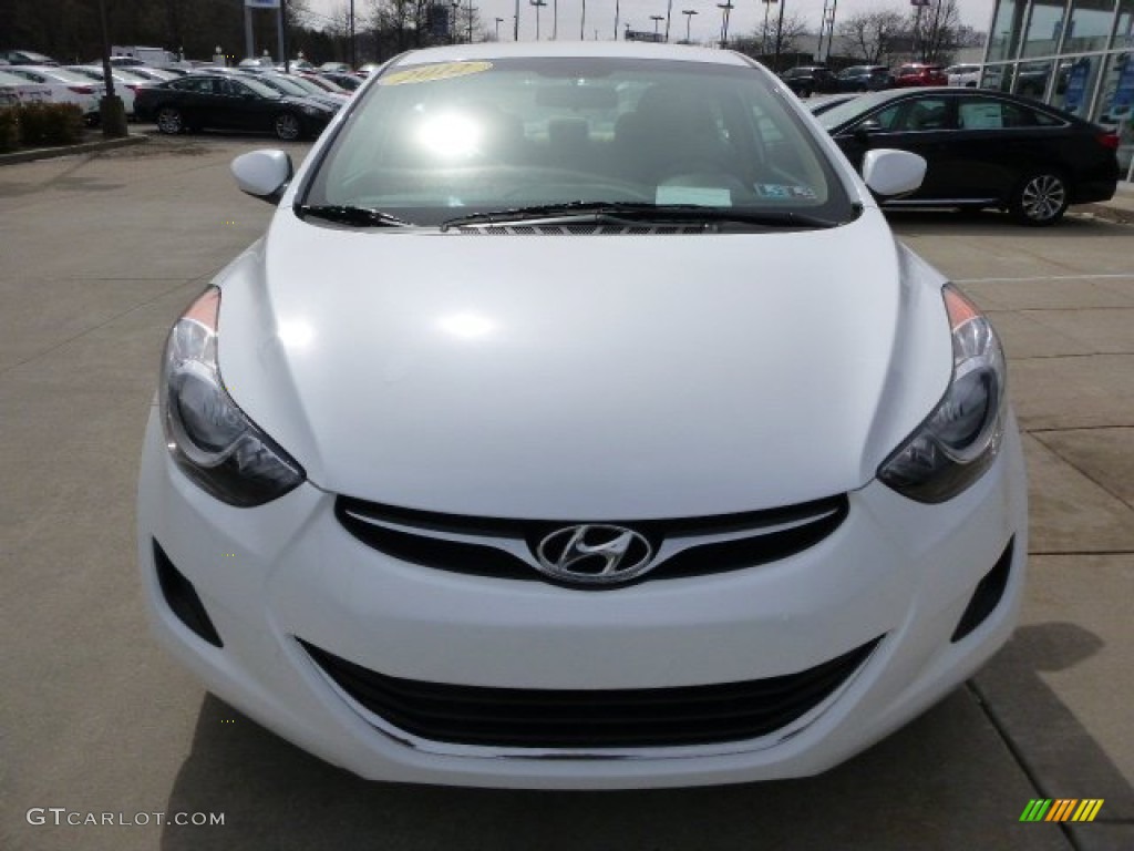 2012 Elantra GLS - Shimmering White / Beige photo #7