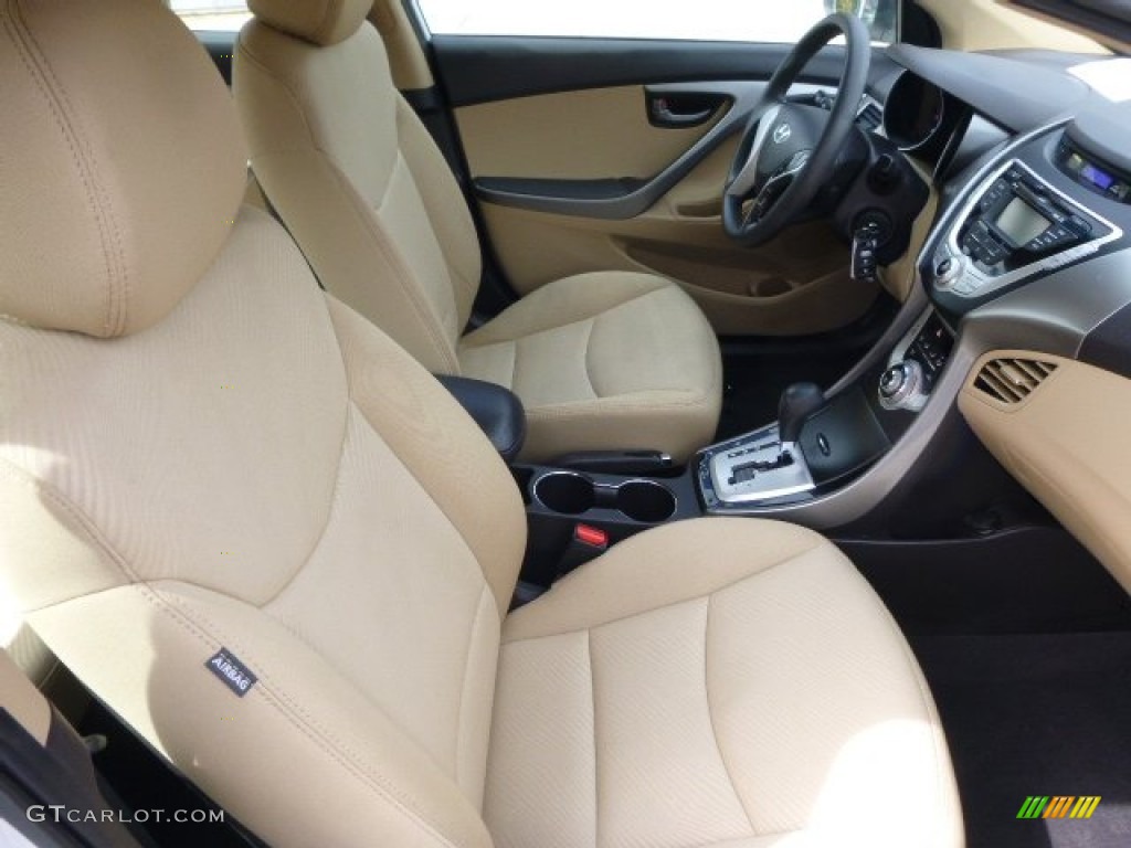 2012 Elantra GLS - Shimmering White / Beige photo #9
