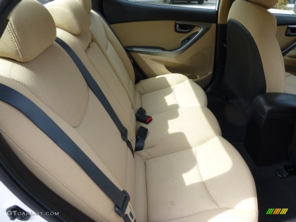2012 Elantra GLS - Shimmering White / Beige photo #12