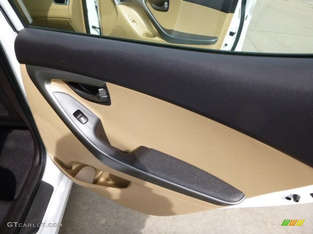 2012 Elantra GLS - Shimmering White / Beige photo #13