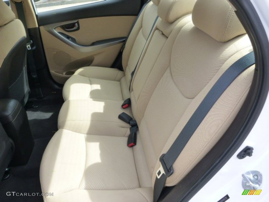 2012 Elantra GLS - Shimmering White / Beige photo #15