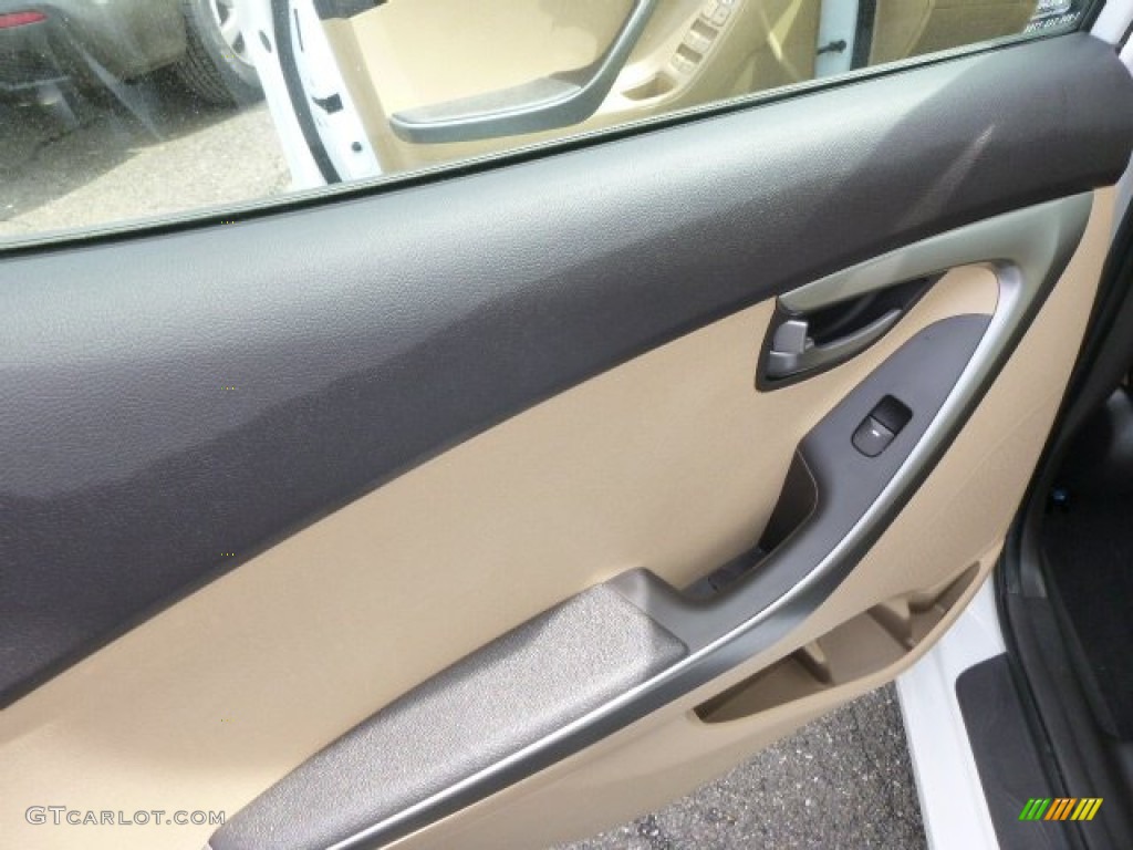 2012 Elantra GLS - Shimmering White / Beige photo #17
