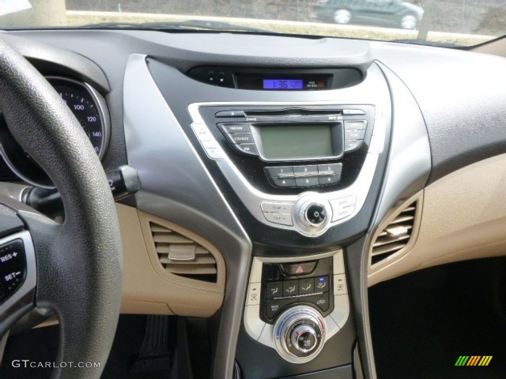 2012 Elantra GLS - Shimmering White / Beige photo #23