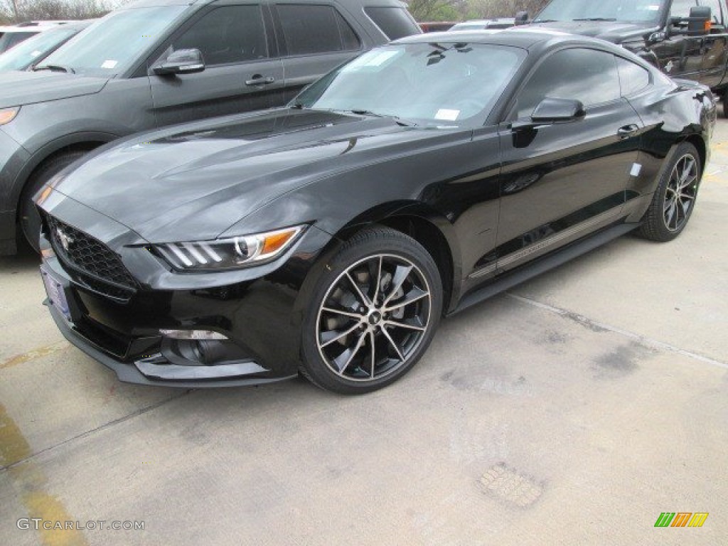 2015 Mustang EcoBoost Coupe - Black / Ebony photo #2