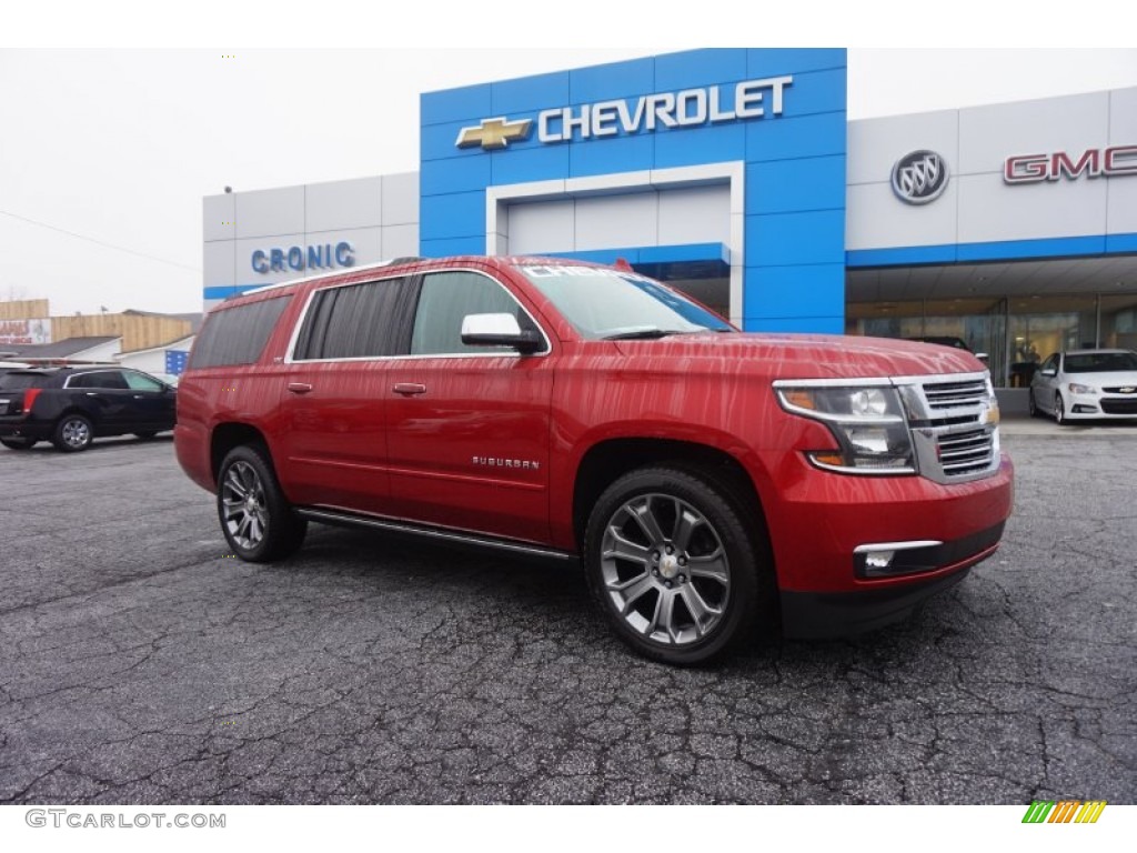 2015 Suburban LTZ 4WD - Crystal Red Tintcoat / Jet Black photo #1