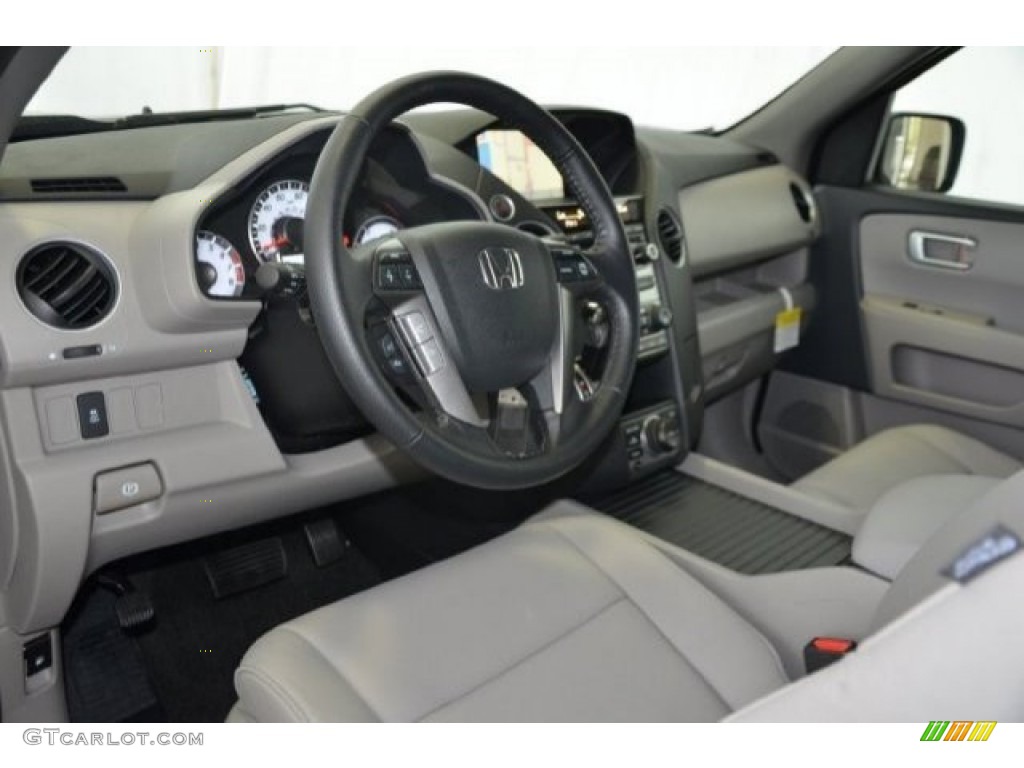 2015 Pilot EX-L - Alabaster Silver Metallic / Gray photo #9