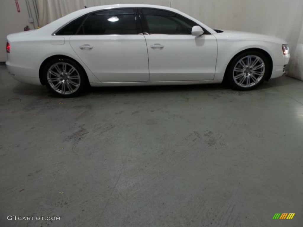 2011 A8 L 4.2 FSI quattro - Ibis White / Black photo #7