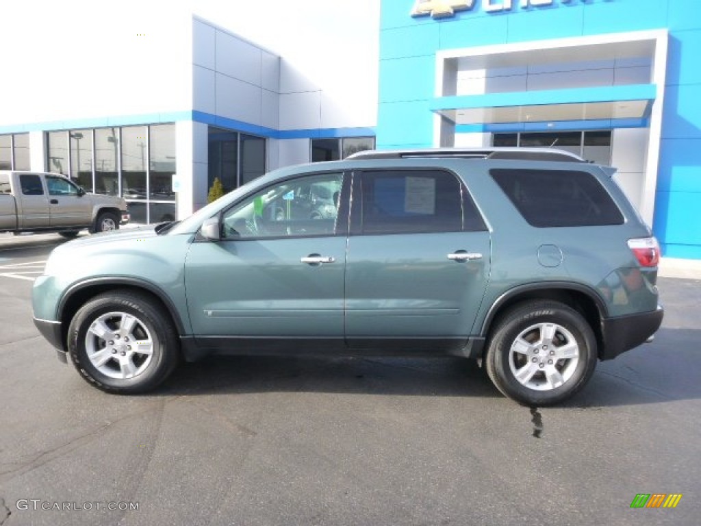 2009 Acadia SLE AWD - Silver Green Metallic / Ebony photo #2