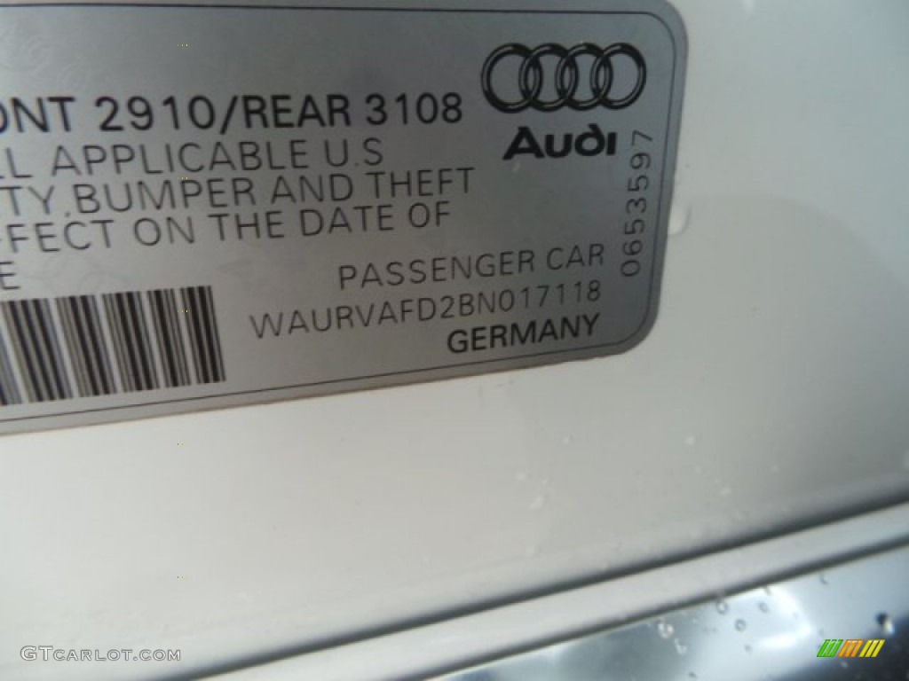 2011 A8 L 4.2 FSI quattro - Ibis White / Black photo #50
