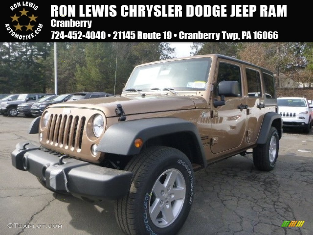 2015 Wrangler Unlimited Sport 4x4 - Copper Brown Pearl / Black photo #1