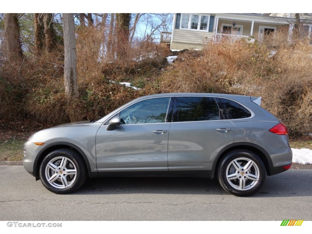 Meteor Grey Metallic 2014 Porsche Cayenne Platinum Edition Exterior Photo #102390047