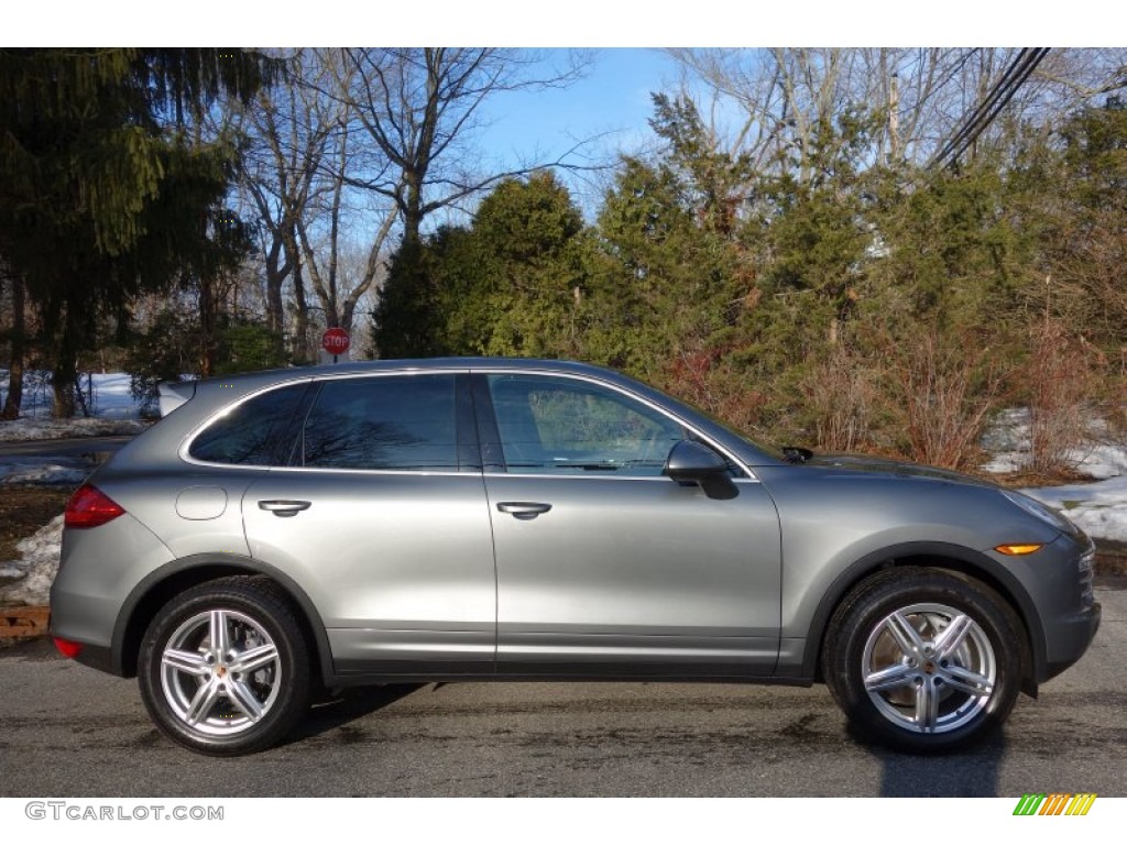 2014 Cayenne Platinum Edition - Meteor Grey Metallic / Black photo #7