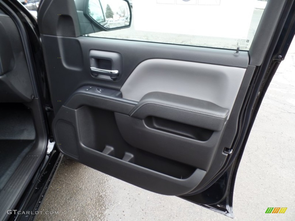 2015 Chevrolet Silverado 1500 WT Crew Cab 4x4 Black Out Edition Dark Ash/Jet Black Door Panel Photo #102391448