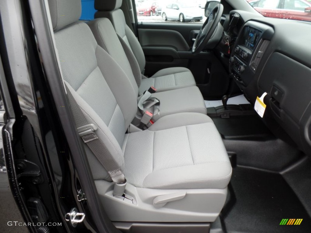 Dark Ash/Jet Black Interior 2015 Chevrolet Silverado 1500 WT Crew Cab 4x4 Black Out Edition Photo #102391469