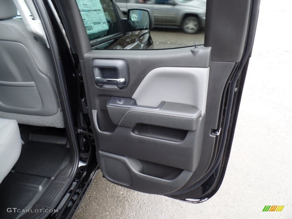 2015 Chevrolet Silverado 1500 WT Crew Cab 4x4 Black Out Edition Dark Ash/Jet Black Door Panel Photo #102391544