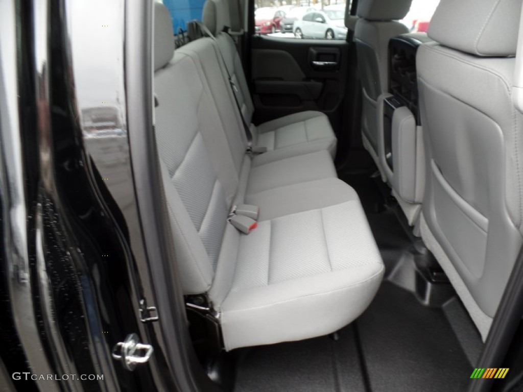 2015 Chevrolet Silverado 1500 WT Crew Cab 4x4 Black Out Edition Rear Seat Photo #102391568