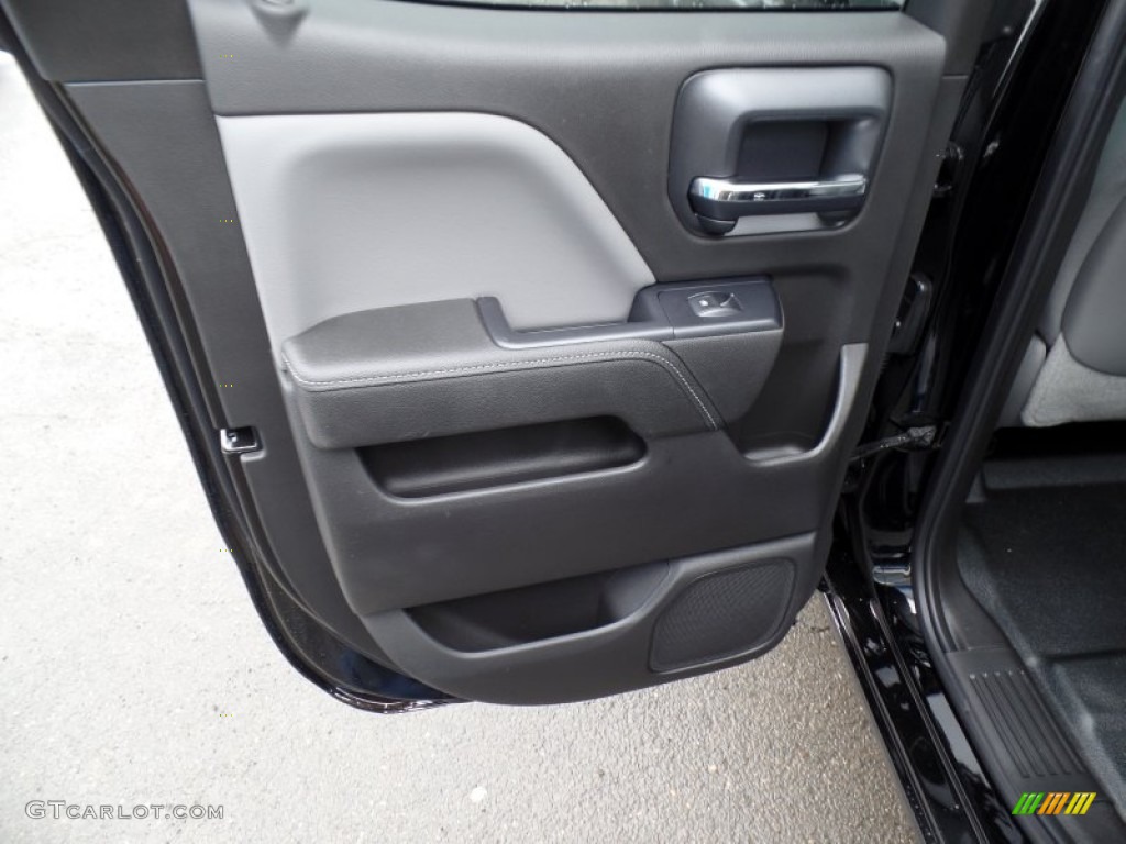 2015 Chevrolet Silverado 1500 WT Crew Cab 4x4 Black Out Edition Dark Ash/Jet Black Door Panel Photo #102391609