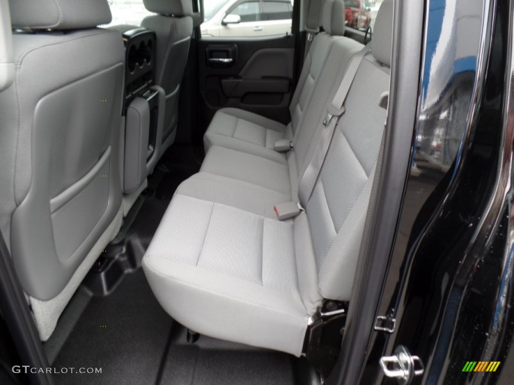 2015 Chevrolet Silverado 1500 WT Crew Cab 4x4 Black Out Edition Rear Seat Photo #102391631